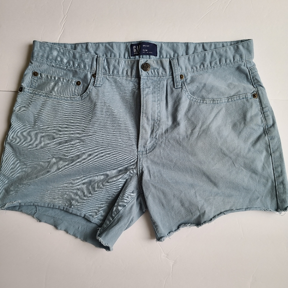 Gap 34 Blue  cut off shorts summer spring hiking outdoors gardening